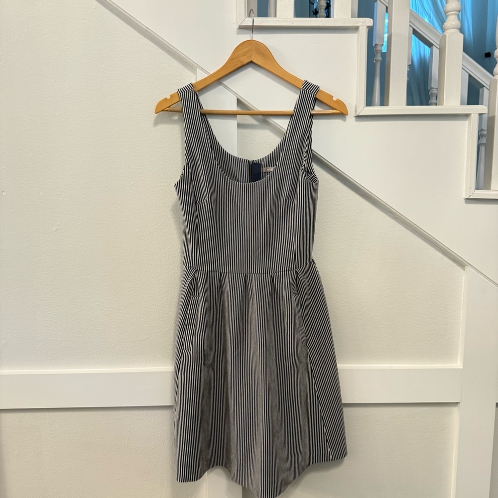 Banana Republic Black and White Striped Mini Dress